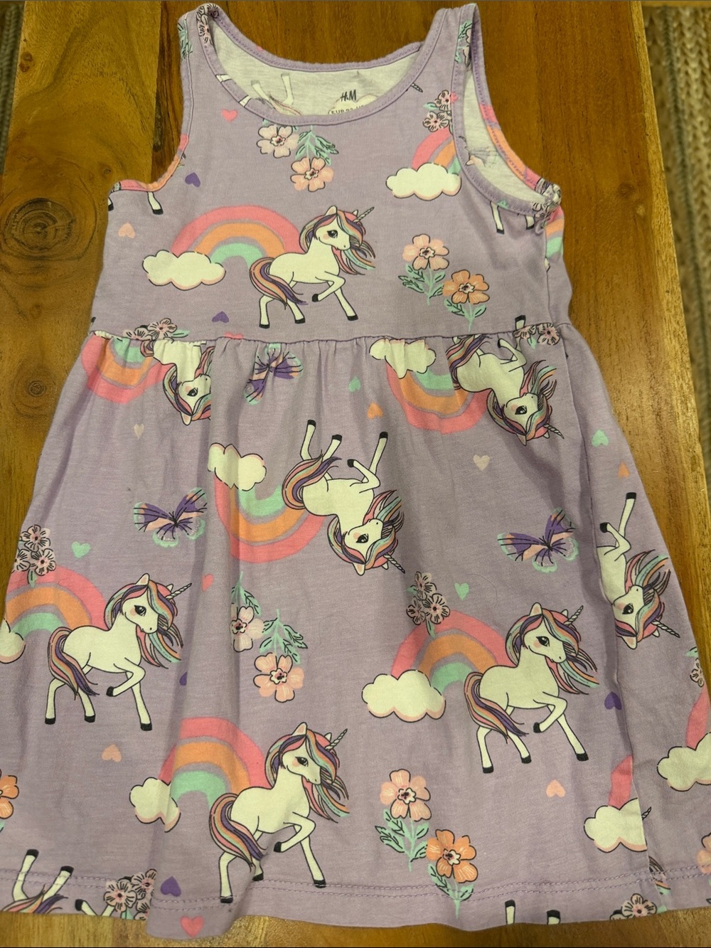 NWOT H&M Unicorn & Rainbow Tank Dress